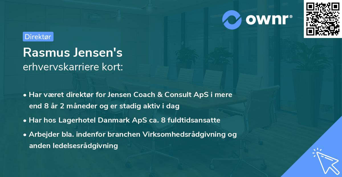 Rasmus Jensen's erhvervskarriere kort