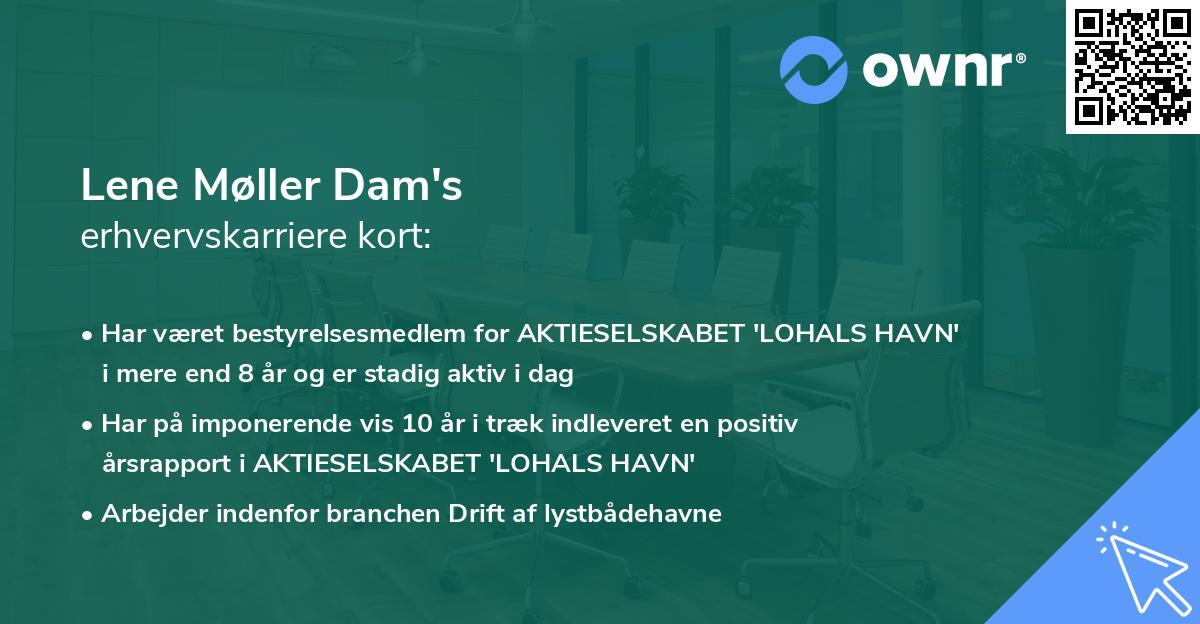 Lene Møller Dam's erhvervskarriere kort