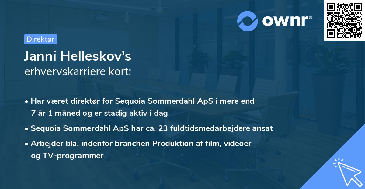 Janni Helleskov's erhvervskarriere kort