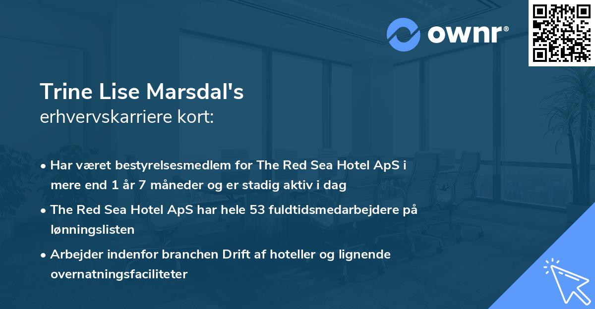 Trine Lise Marsdal's erhvervskarriere kort