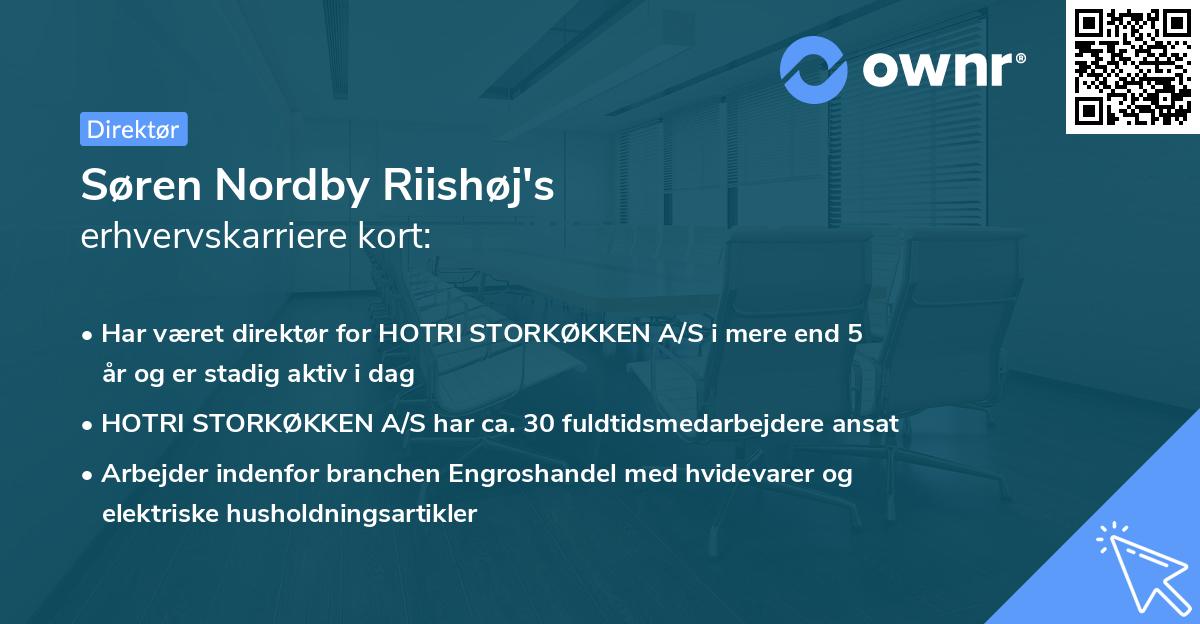 Søren Nordby Riishøj's erhvervskarriere kort