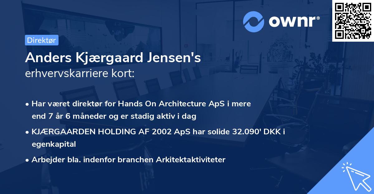Anders Kjærgaard Jensen's erhvervskarriere kort