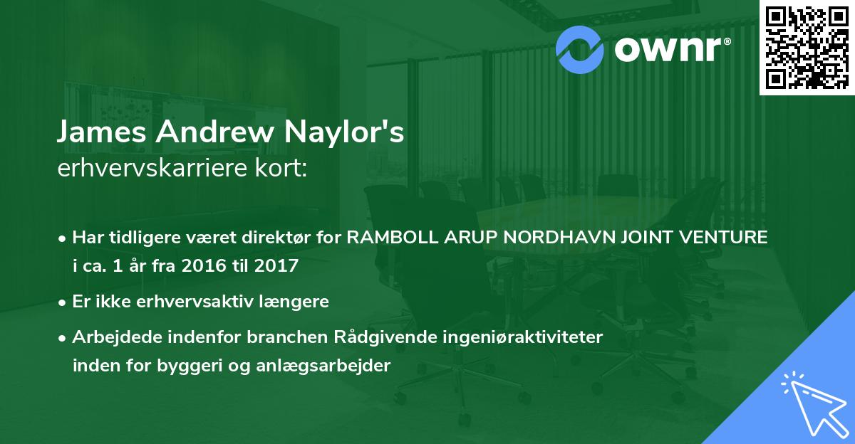 James Andrew Naylor's erhvervskarriere kort