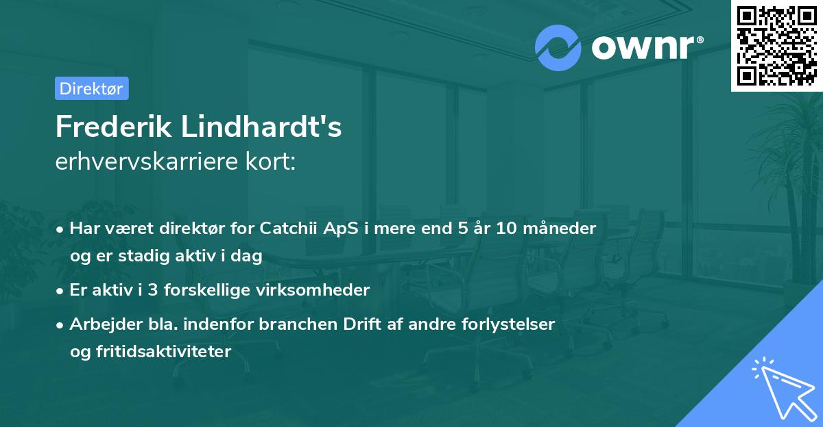Frederik Lindhardt's erhvervskarriere kort