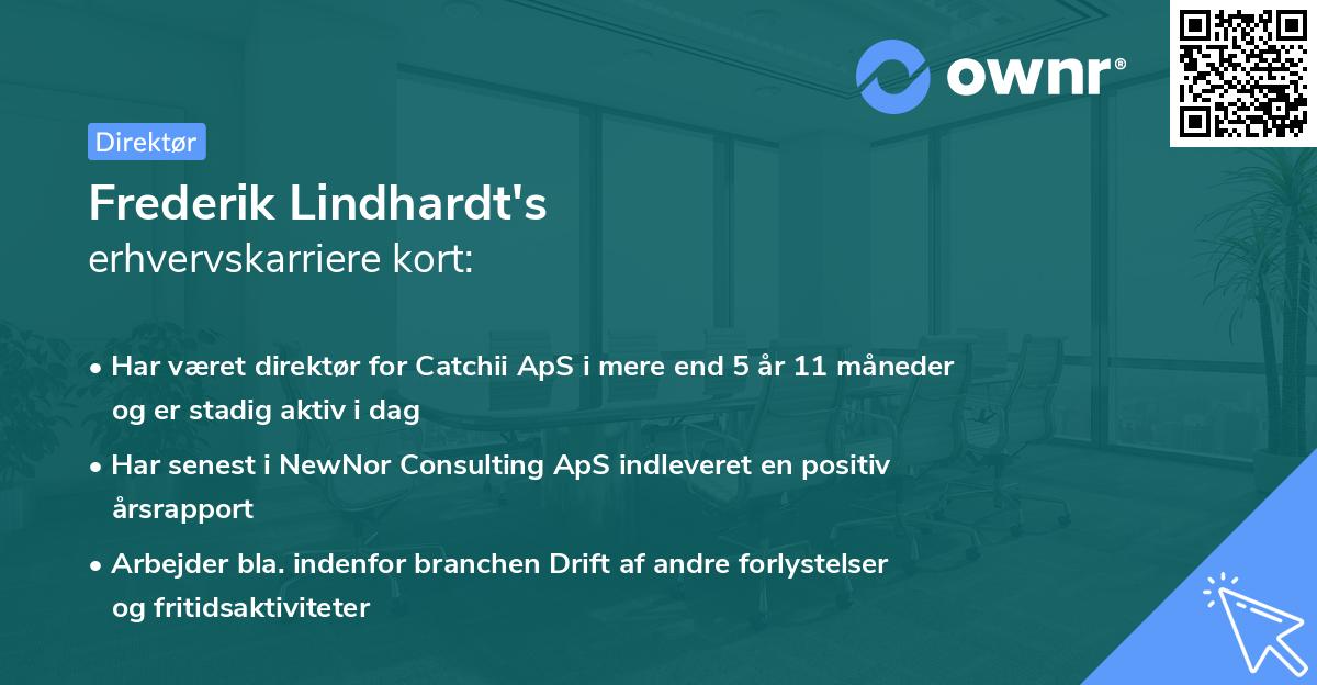Frederik Lindhardt's erhvervskarriere kort