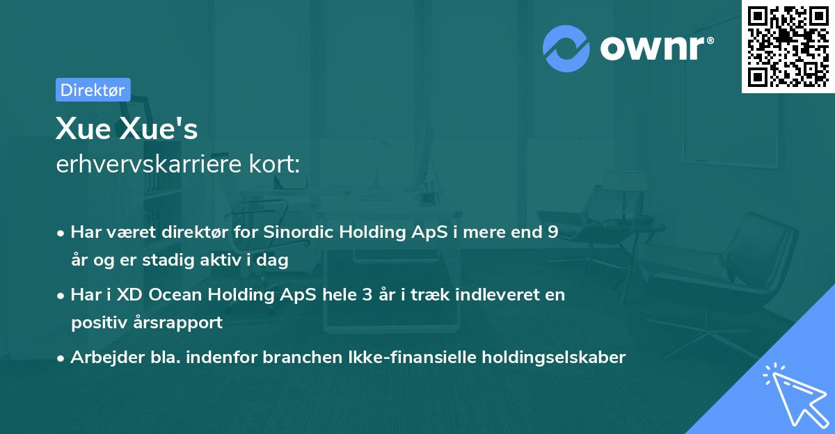 Xue Xue's erhvervskarriere kort