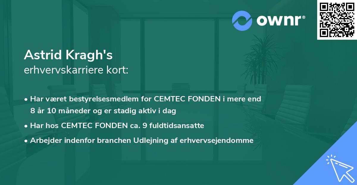 Astrid Kragh's erhvervskarriere kort