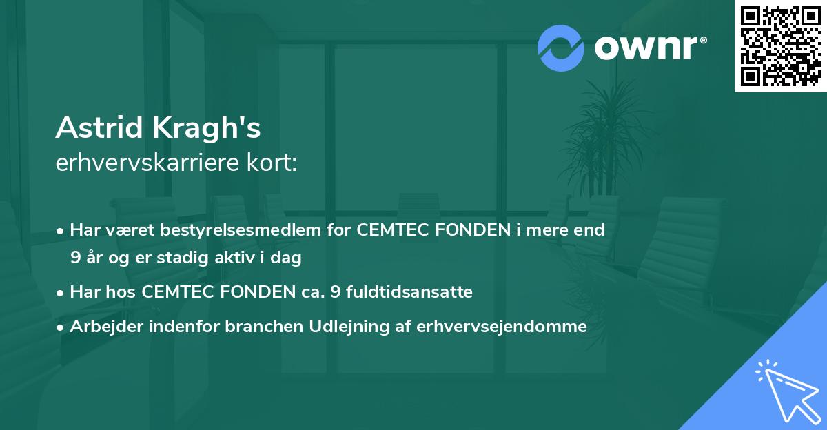 Astrid Kragh's erhvervskarriere kort