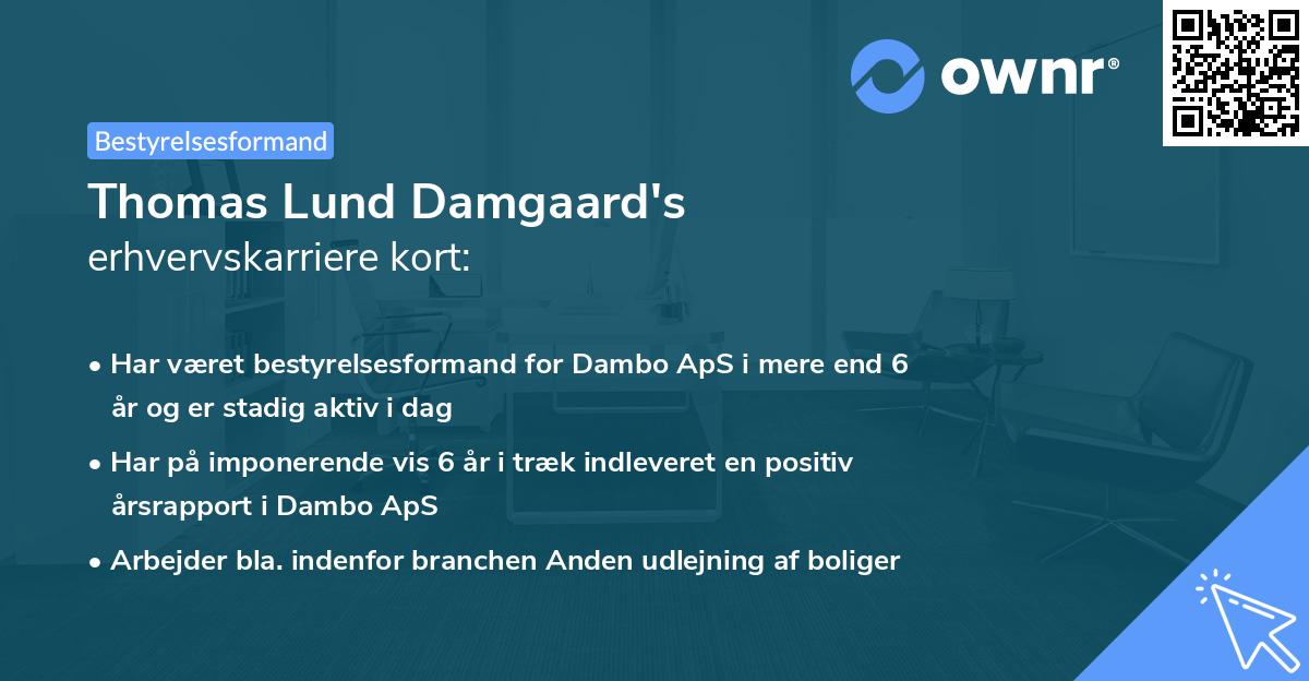 Thomas Lund Damgaard's erhvervskarriere kort