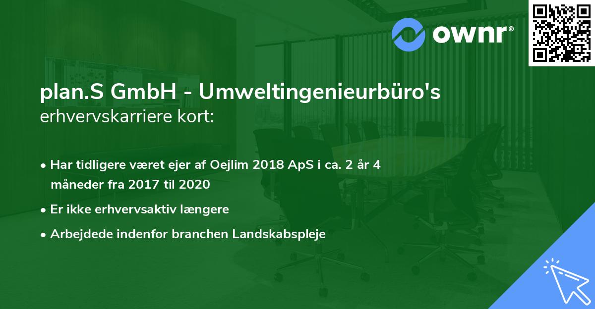 plan.S GmbH - Umweltingenieurbüro's erhvervskarriere kort