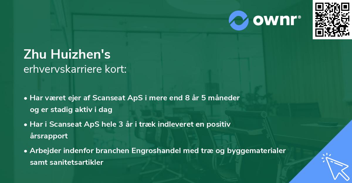 Zhu Huizhen's erhvervskarriere kort