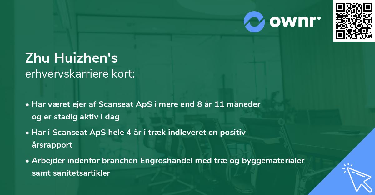 Zhu Huizhen's erhvervskarriere kort