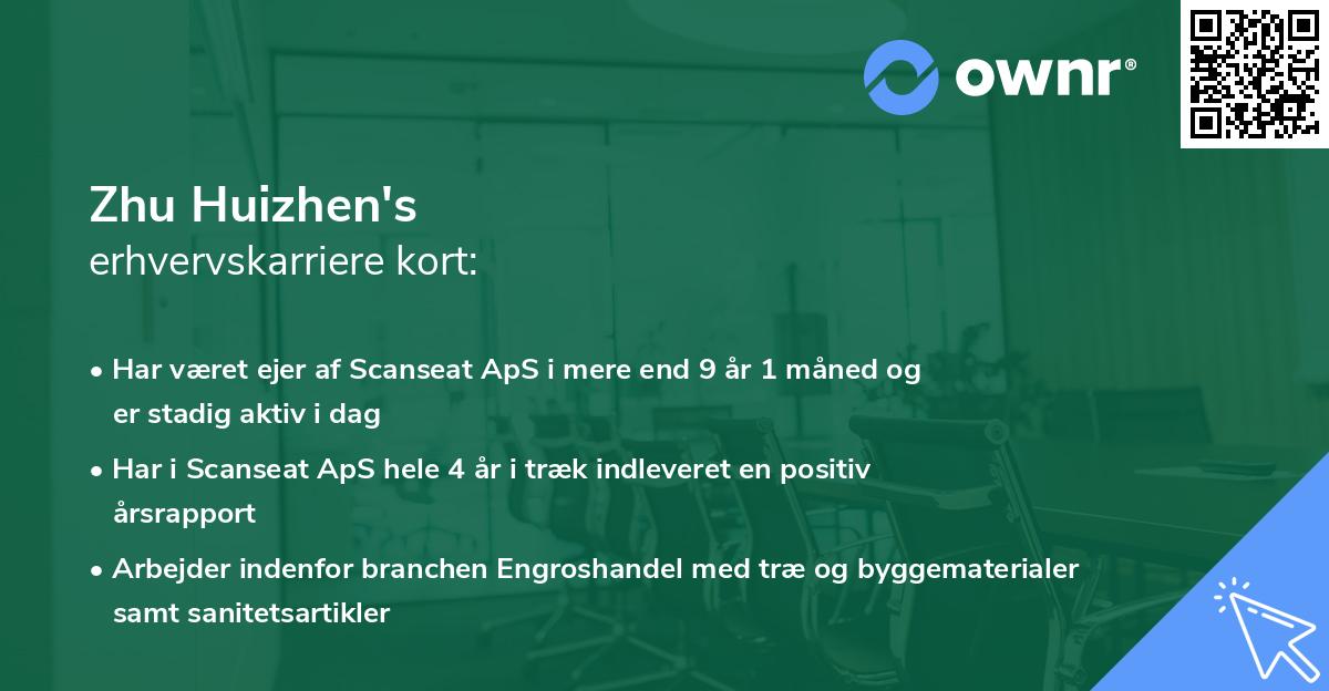 Zhu Huizhen's erhvervskarriere kort