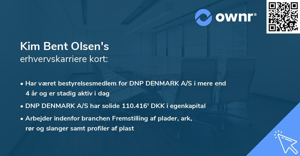 Kim Bent Olsen's erhvervskarriere kort