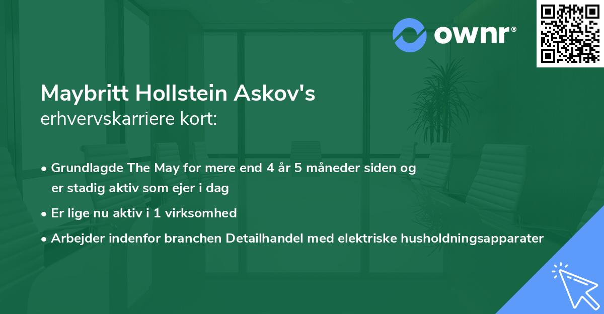 Maybritt Hollstein Askov's erhvervskarriere kort