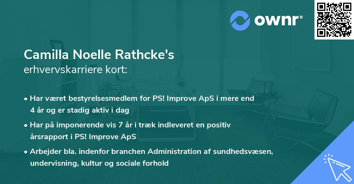 Camilla Noelle Rathcke's erhvervskarriere kort