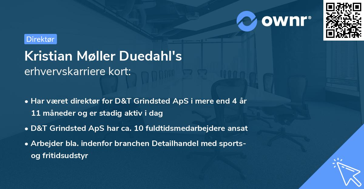 Kristian Møller Duedahl's erhvervskarriere kort