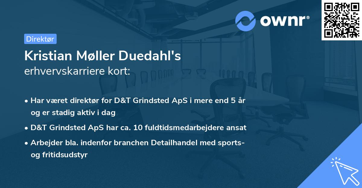 Kristian Møller Duedahl's erhvervskarriere kort