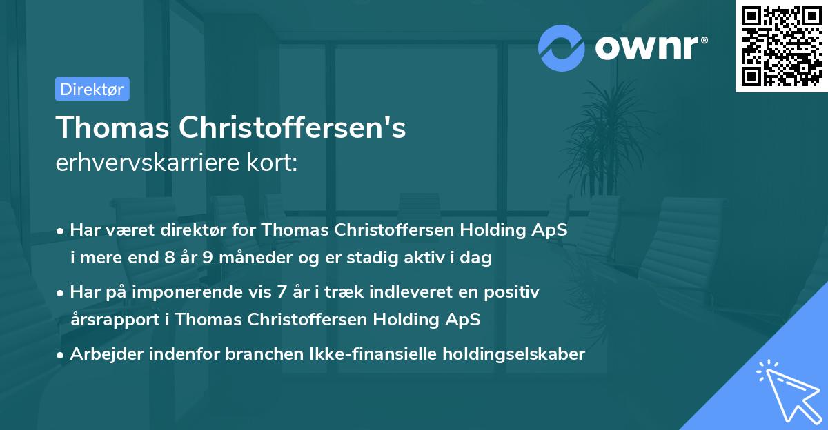 Thomas Christoffersen's erhvervskarriere kort