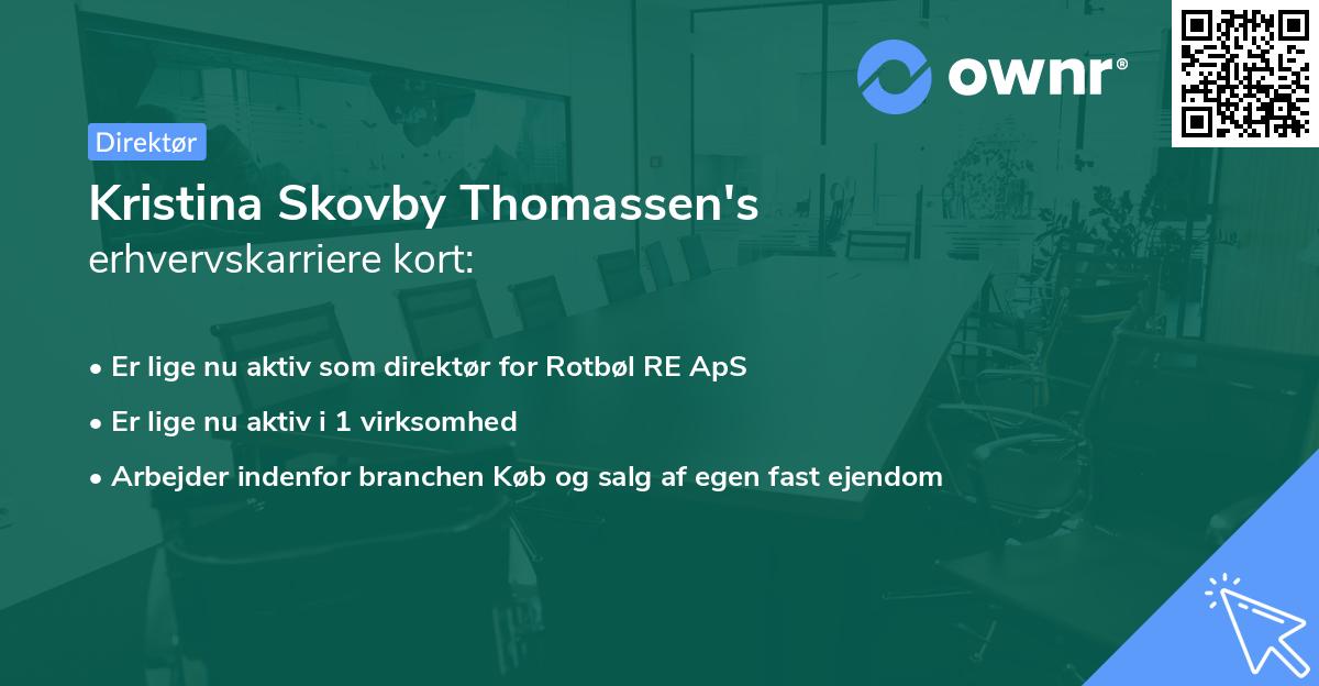 Kristina Skovby Thomassen's erhvervskarriere kort
