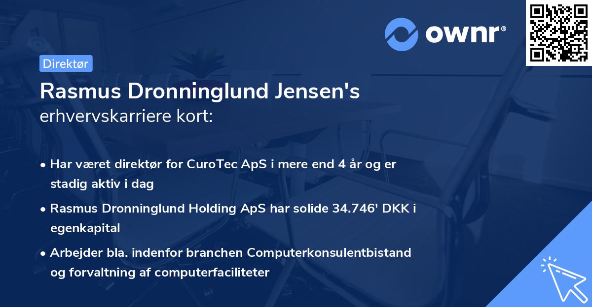 Rasmus Dronninglund Jensen's erhvervskarriere kort
