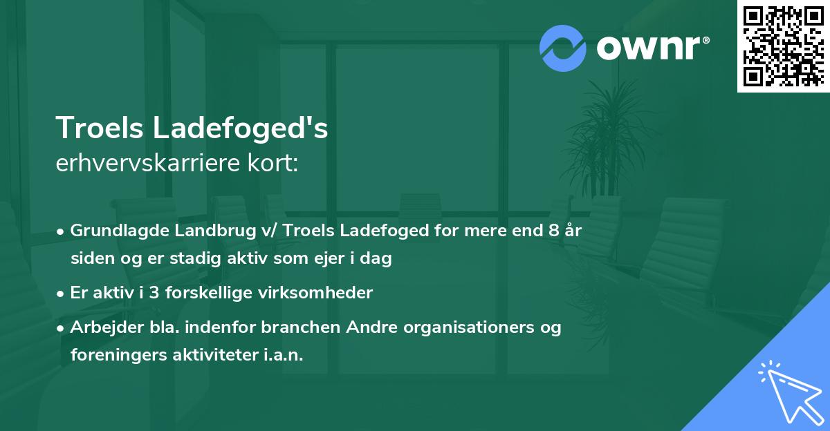 Troels Ladefoged's erhvervskarriere kort