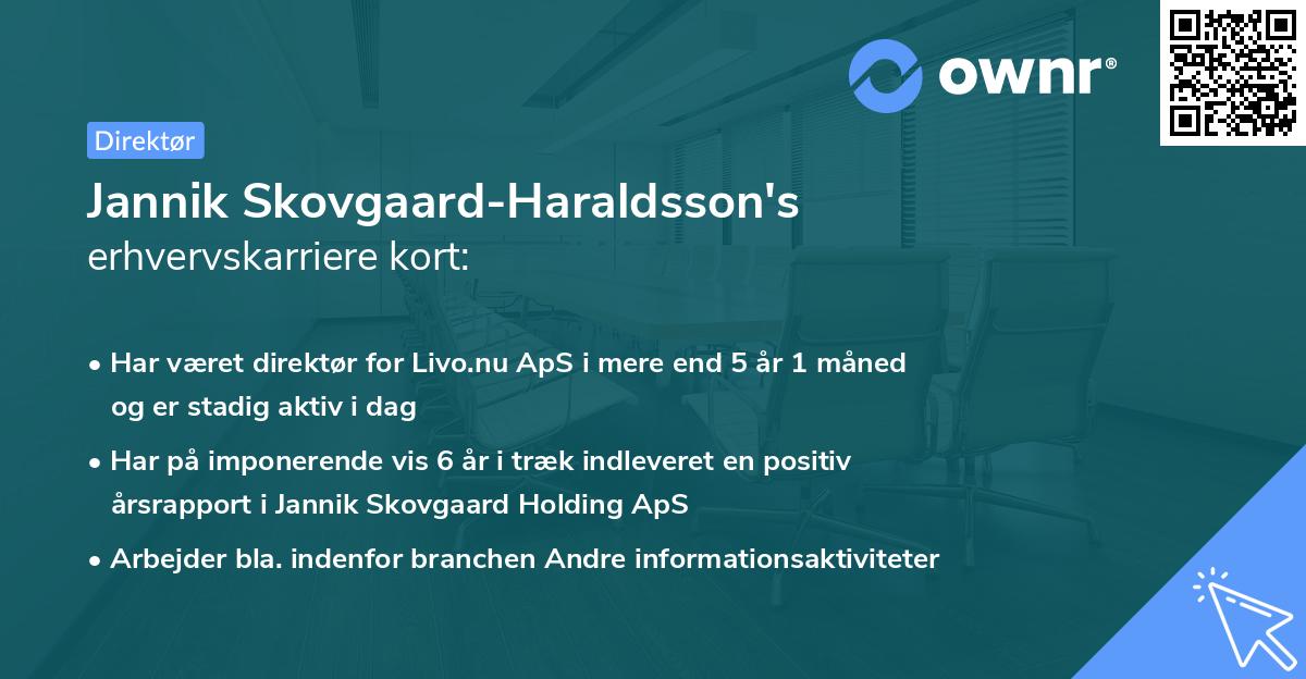 Jannik Skovgaard-Haraldsson's erhvervskarriere kort