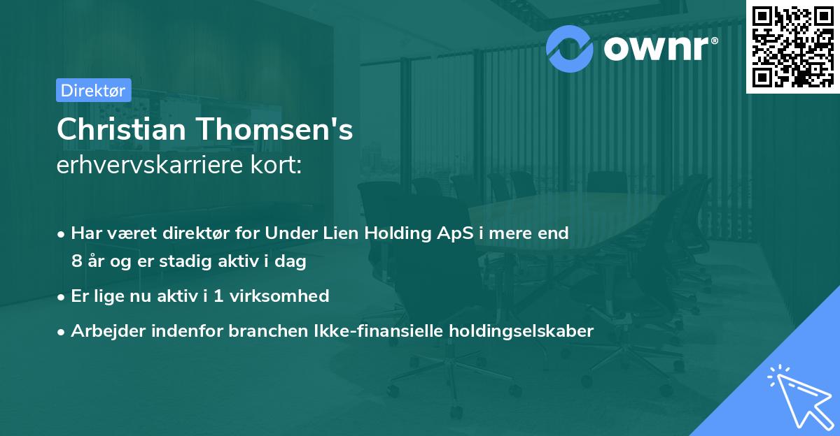 Christian Thomsen's erhvervskarriere kort