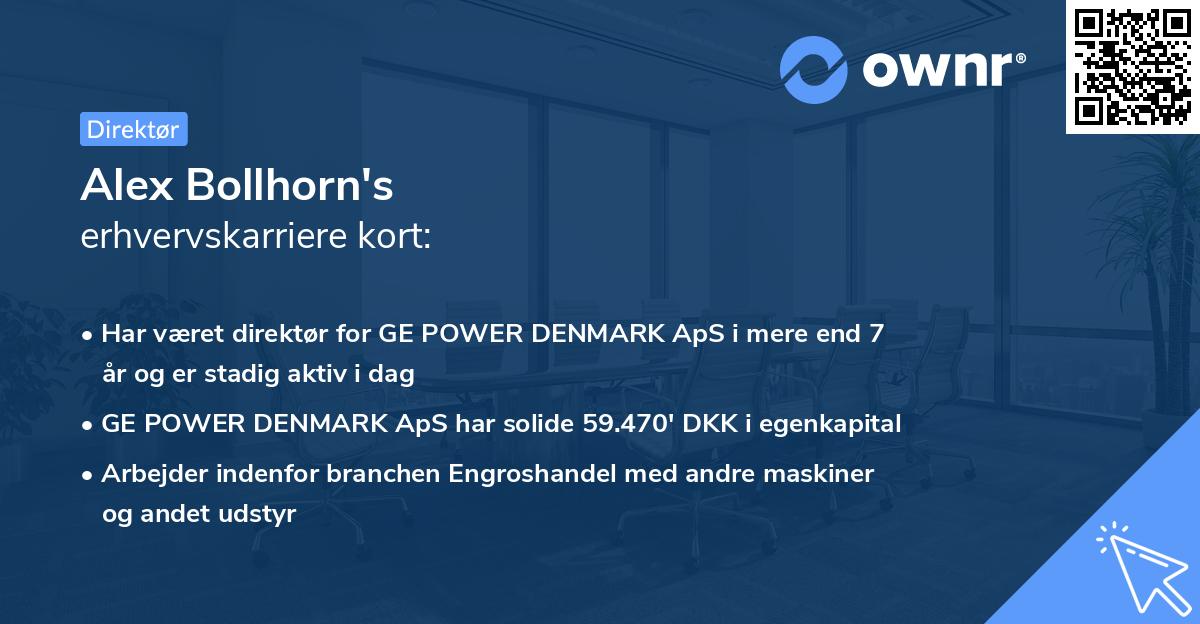 Alex Bollhorn's erhvervskarriere kort