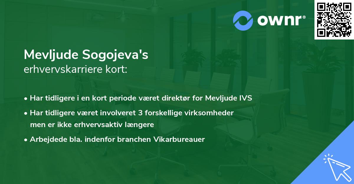 Mevljude Sogojeva's erhvervskarriere kort