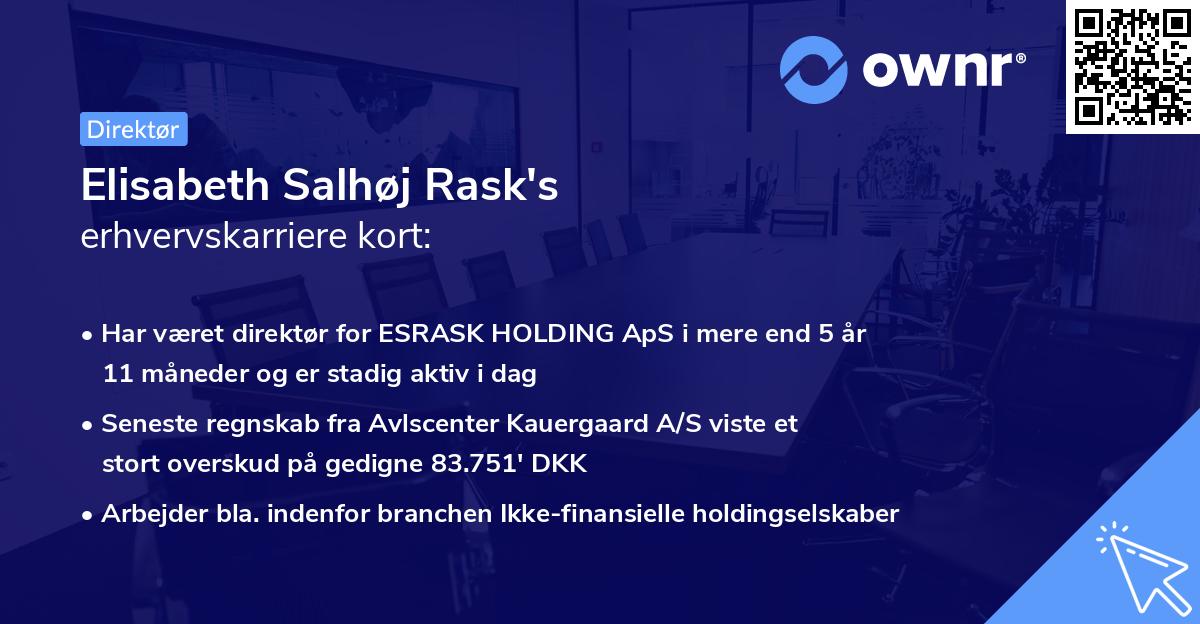 Elisabeth Salhøj Rask's erhvervskarriere kort