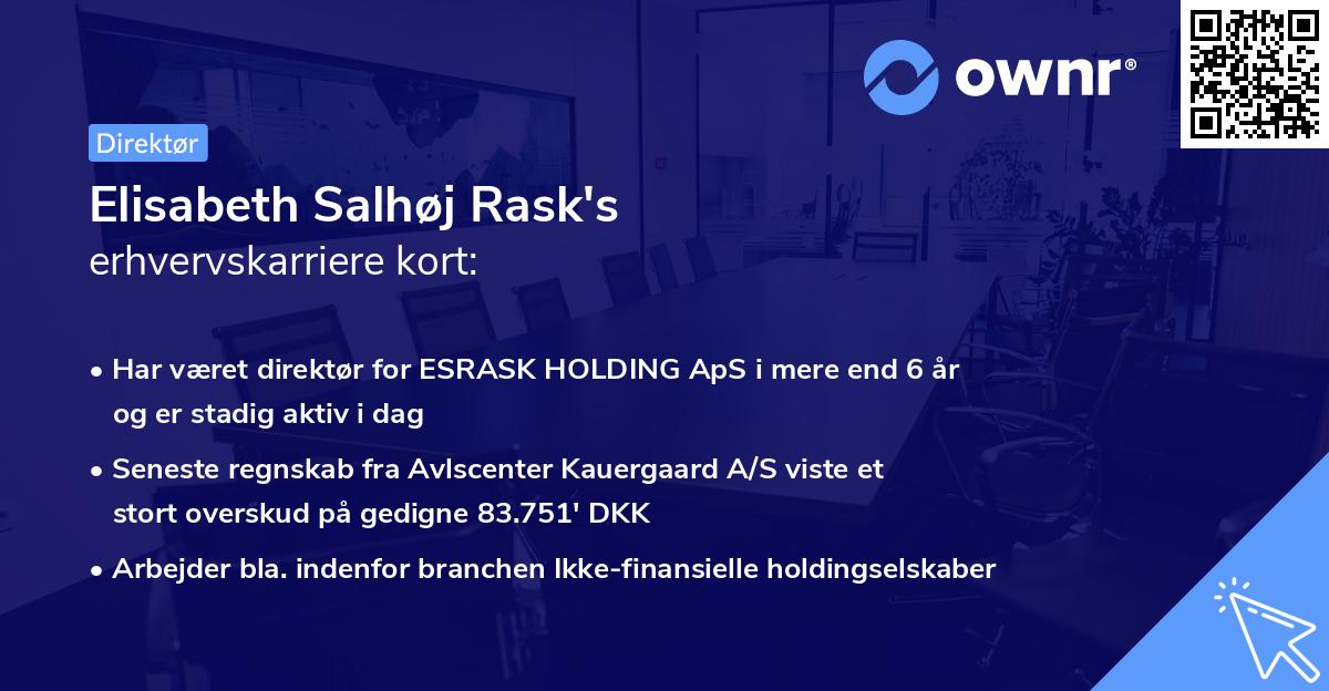 Elisabeth Salhøj Rask's erhvervskarriere kort