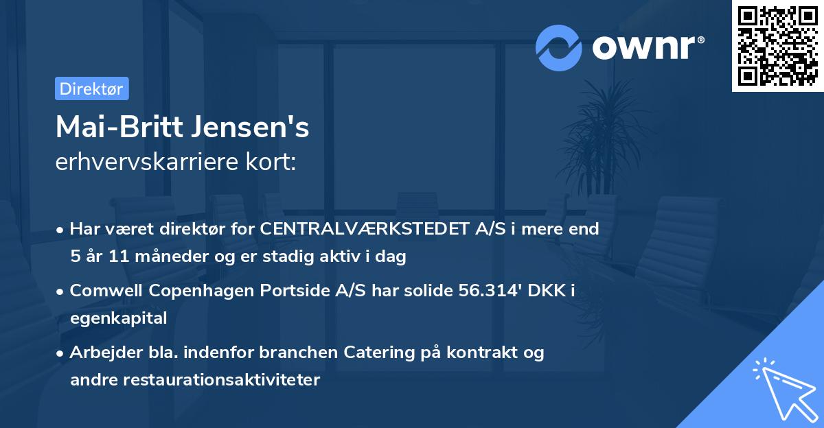 Mai-Britt Jensen's erhvervskarriere kort