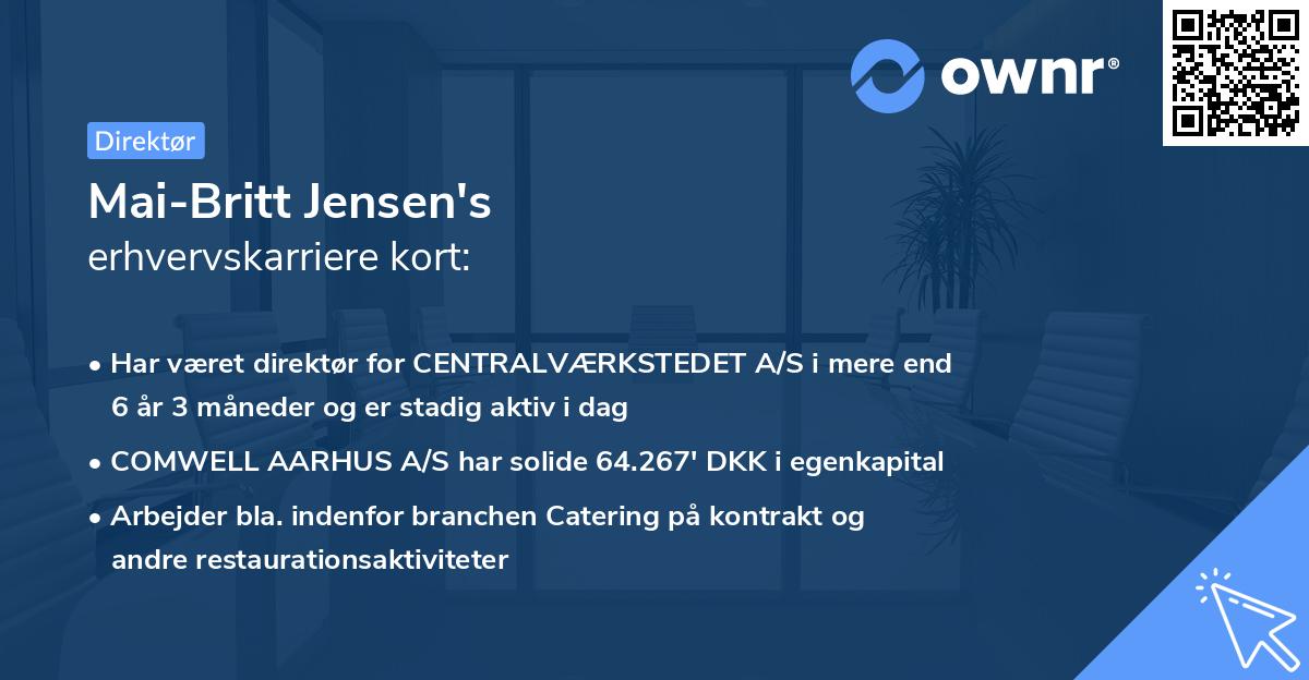 Mai-Britt Jensen's erhvervskarriere kort