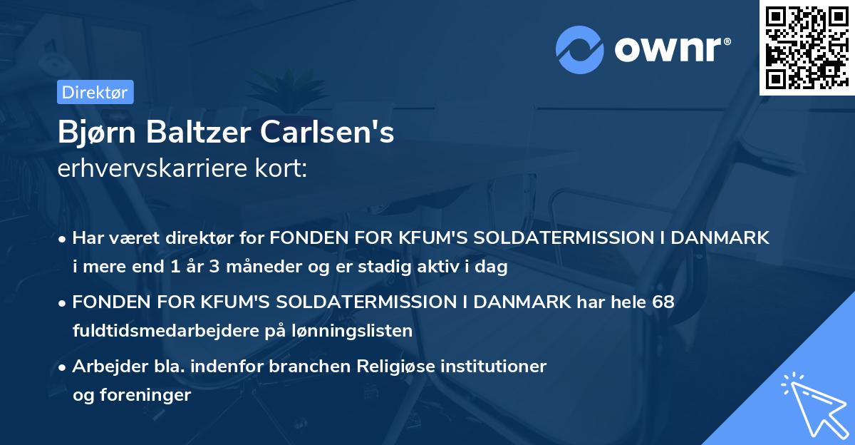 Bjørn Baltzer Carlsen's erhvervskarriere kort