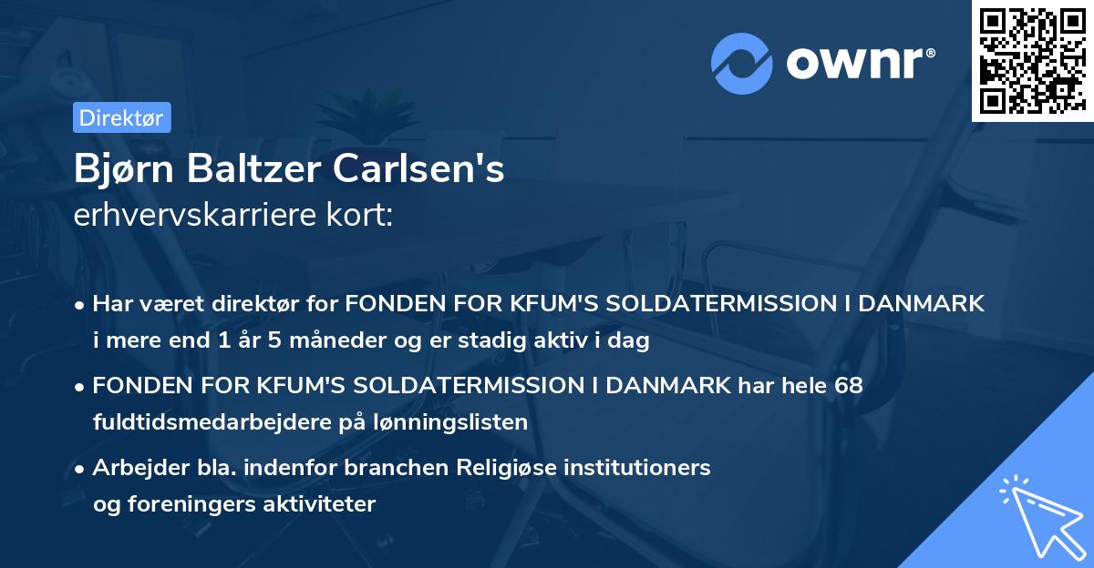 Bjørn Baltzer Carlsen's erhvervskarriere kort