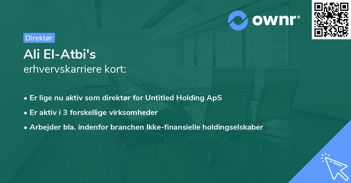 Ali El-Atbi's erhvervskarriere kort