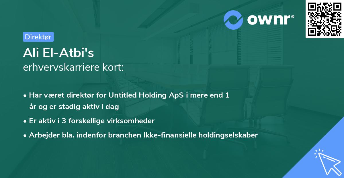 Ali El-Atbi's erhvervskarriere kort