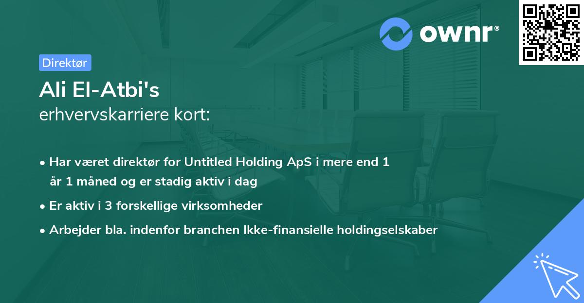Ali El-Atbi's erhvervskarriere kort