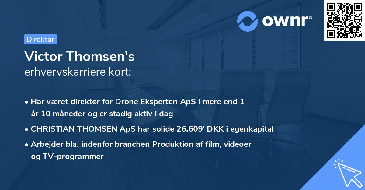 Victor Thomsen's erhvervskarriere kort