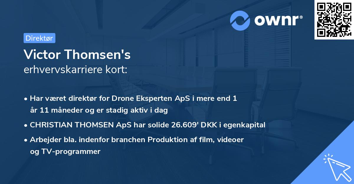 Victor Thomsen's erhvervskarriere kort
