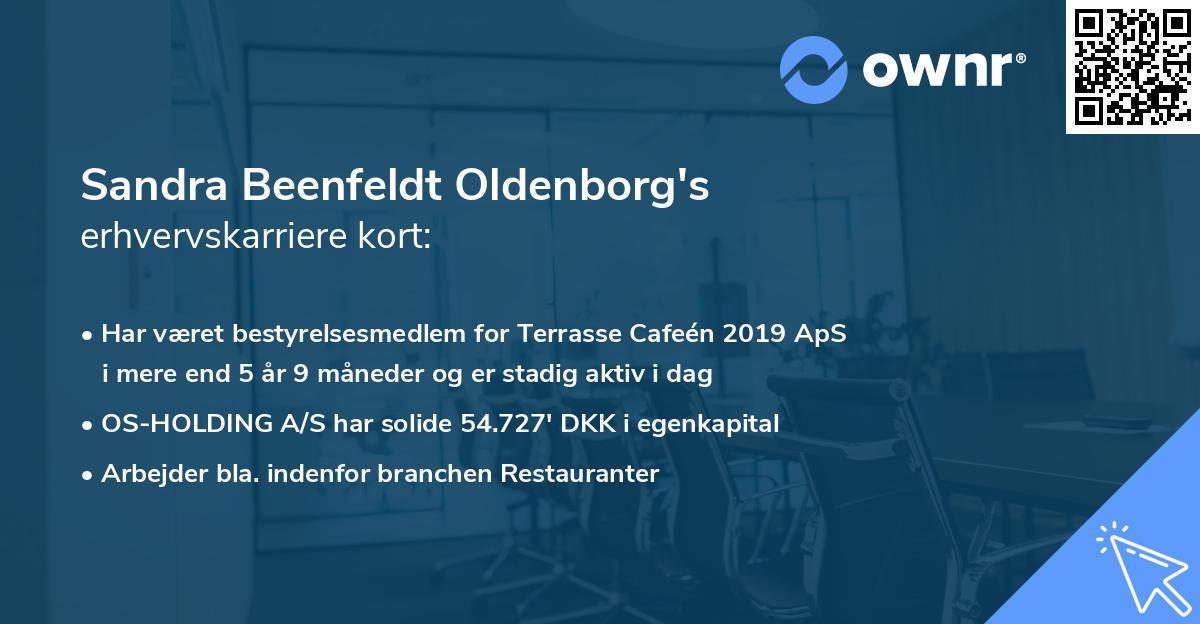 Sandra Beenfeldt Oldenborg's erhvervskarriere kort