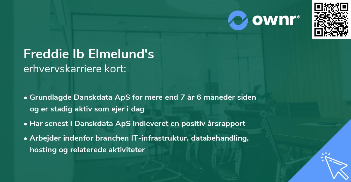 Freddie Ib Elmelund's erhvervskarriere kort