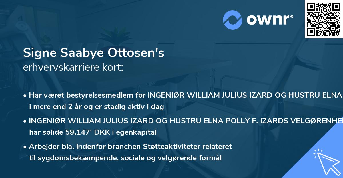 Signe Saabye Ottosen's erhvervskarriere kort