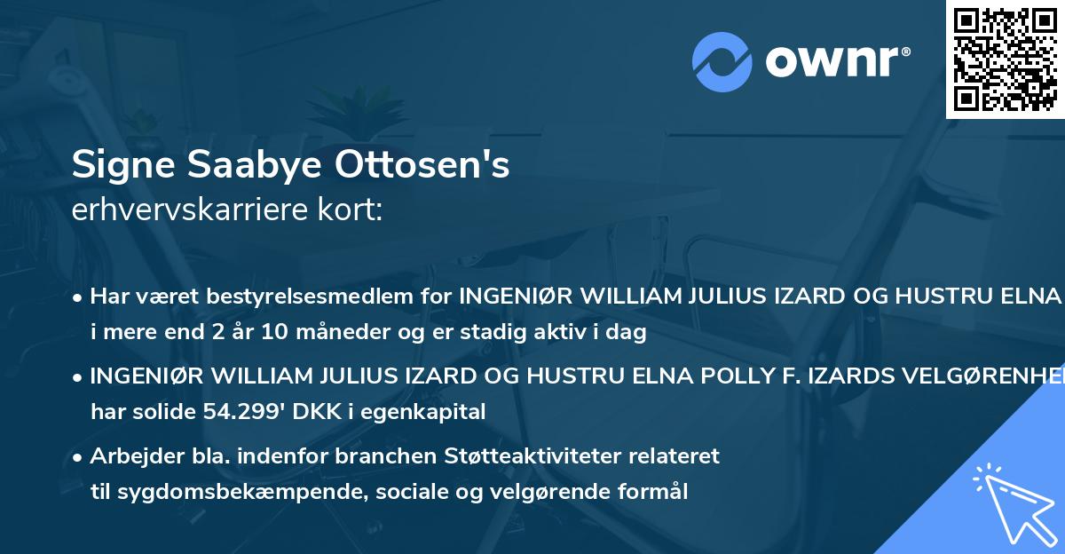Signe Saabye Ottosen's erhvervskarriere kort