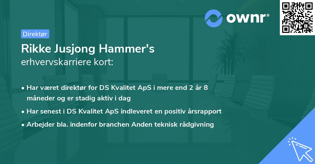 Rikke Jusjong Hammer's erhvervskarriere kort