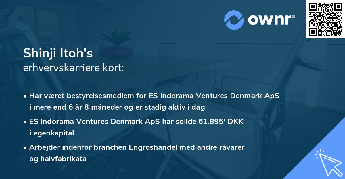 Shinji Itoh's erhvervskarriere kort