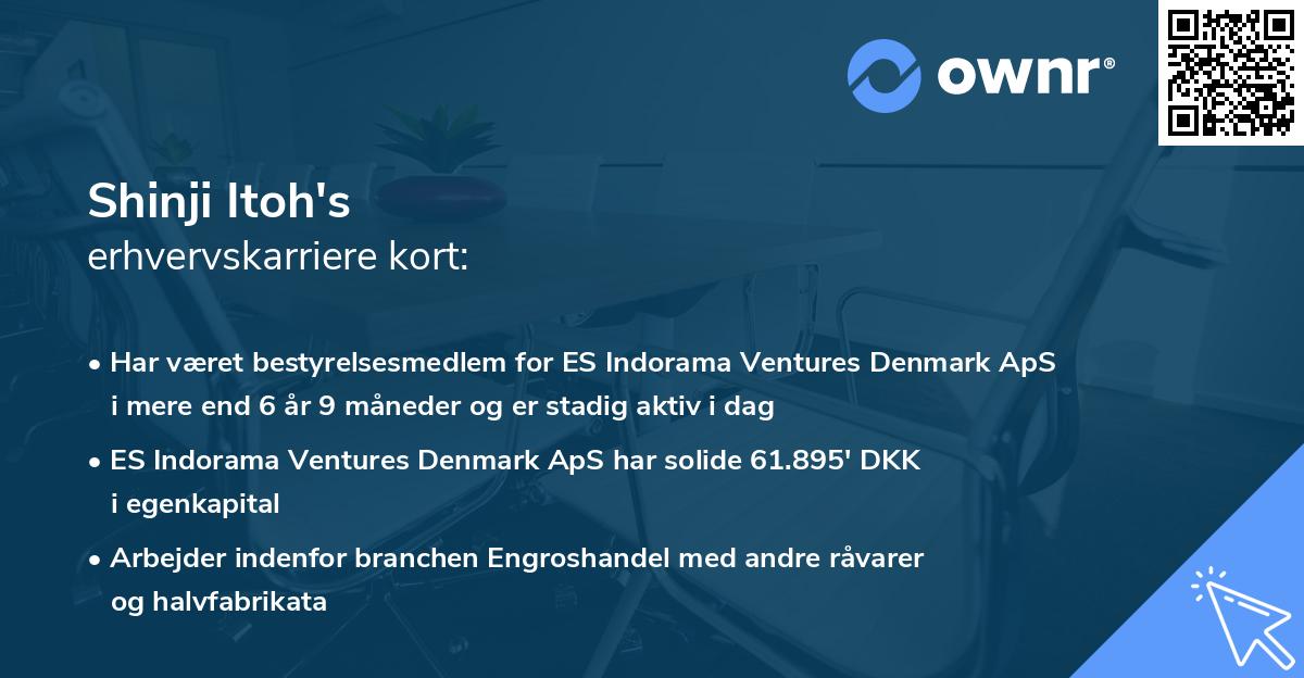 Shinji Itoh's erhvervskarriere kort