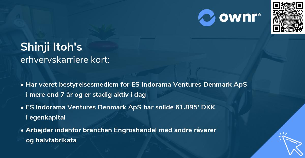 Shinji Itoh's erhvervskarriere kort