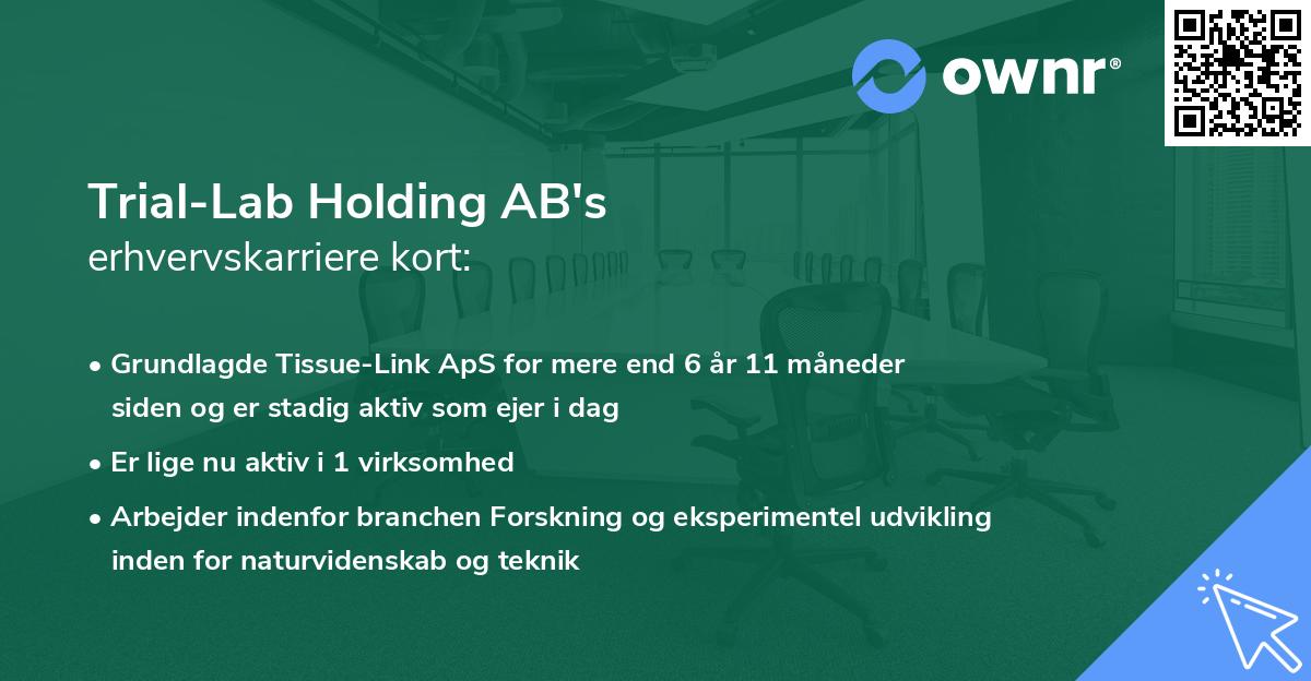 Trial-Lab Holding AB's erhvervskarriere kort